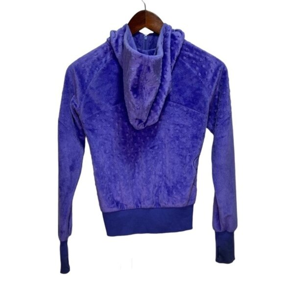 Triple Flip Purple Bubble Dot Fleece Zip up Sweater Size 10​ - Picture 2 of 12